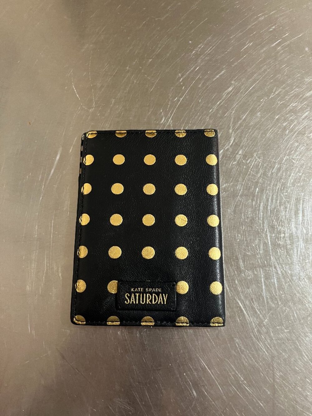 KATE SPADE Saturday Polka Dot Black Passport Holder